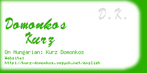 domonkos kurz business card